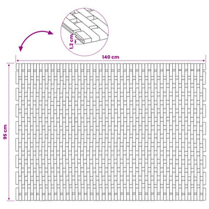 Πατάκια μπάνιου Φυσικό 95 x 140 cm Στερεό Ξύλο Ακακίας