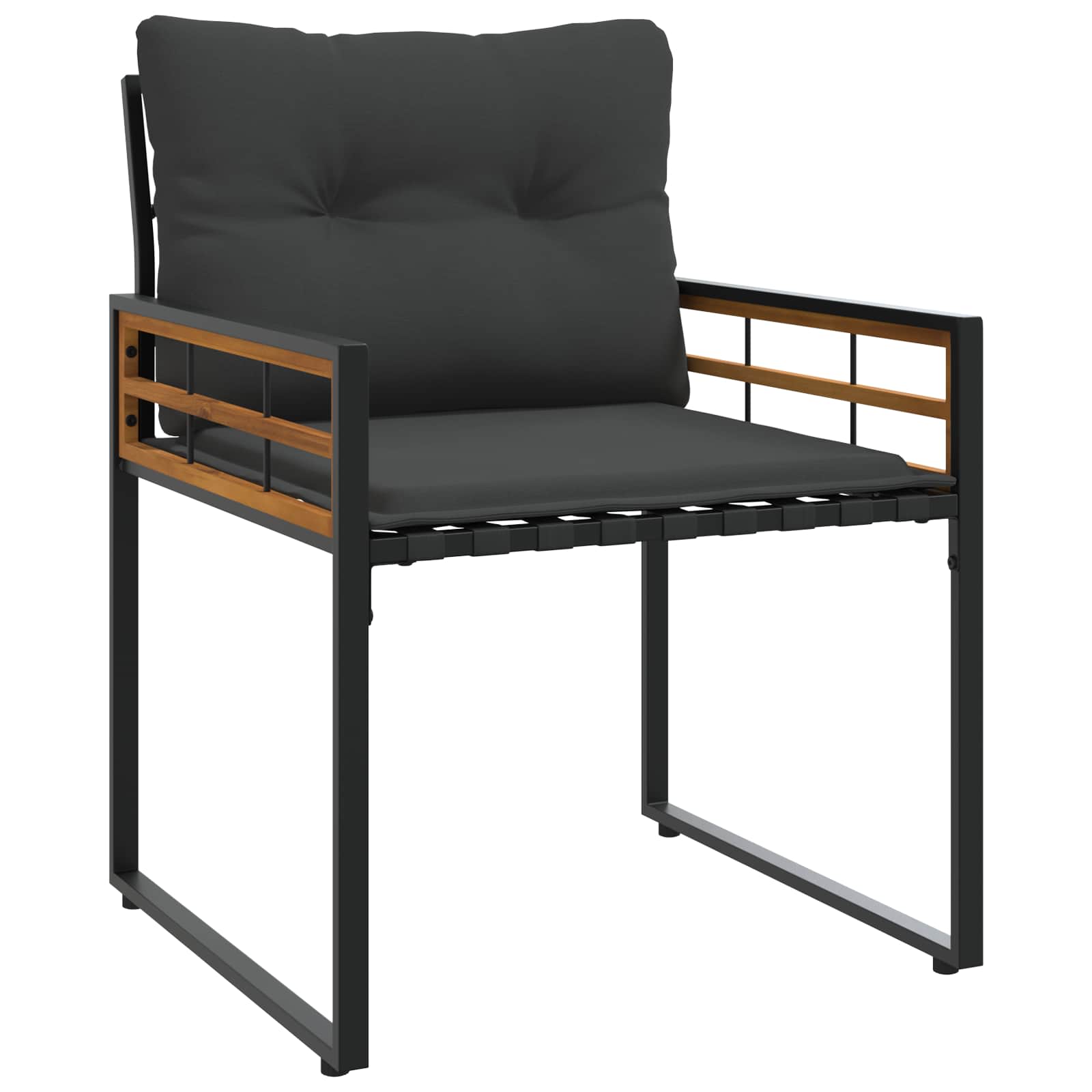 Σετ Εξωτερικών Επίπλων με μαξιλάρι 4 pcs Σκούρο Γκρι