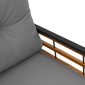 Ξύλινο Στρώμα Παγκάκι 114 x 55 x 77 εκ Ανοιχτό γκρι Ορθογώνιος