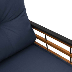 Ξύλινο Στρώμα Παγκάκι 114 x 55 x 77 εκ Ναυτικό μπλε Ορθογώνιος