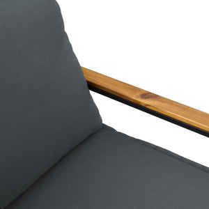 παγκάκι Γκρι και Σκούρο Γκρι 115 x 65 x 72 εκ. Ρατάν