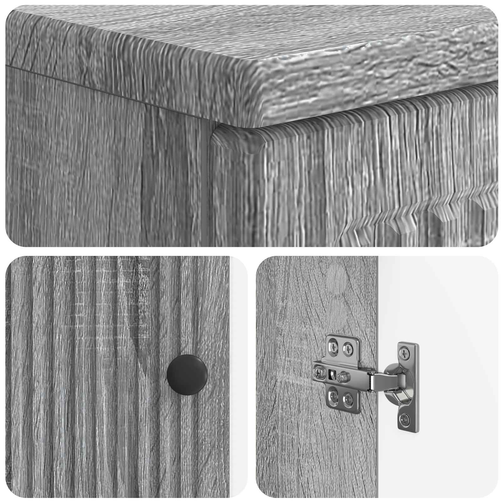 Ντουλάπα Νιπτήρα Mπάνιου EDE Γκρι Sonoma 59,5 x 31,5 x 59 εκ. - Pakobazaar