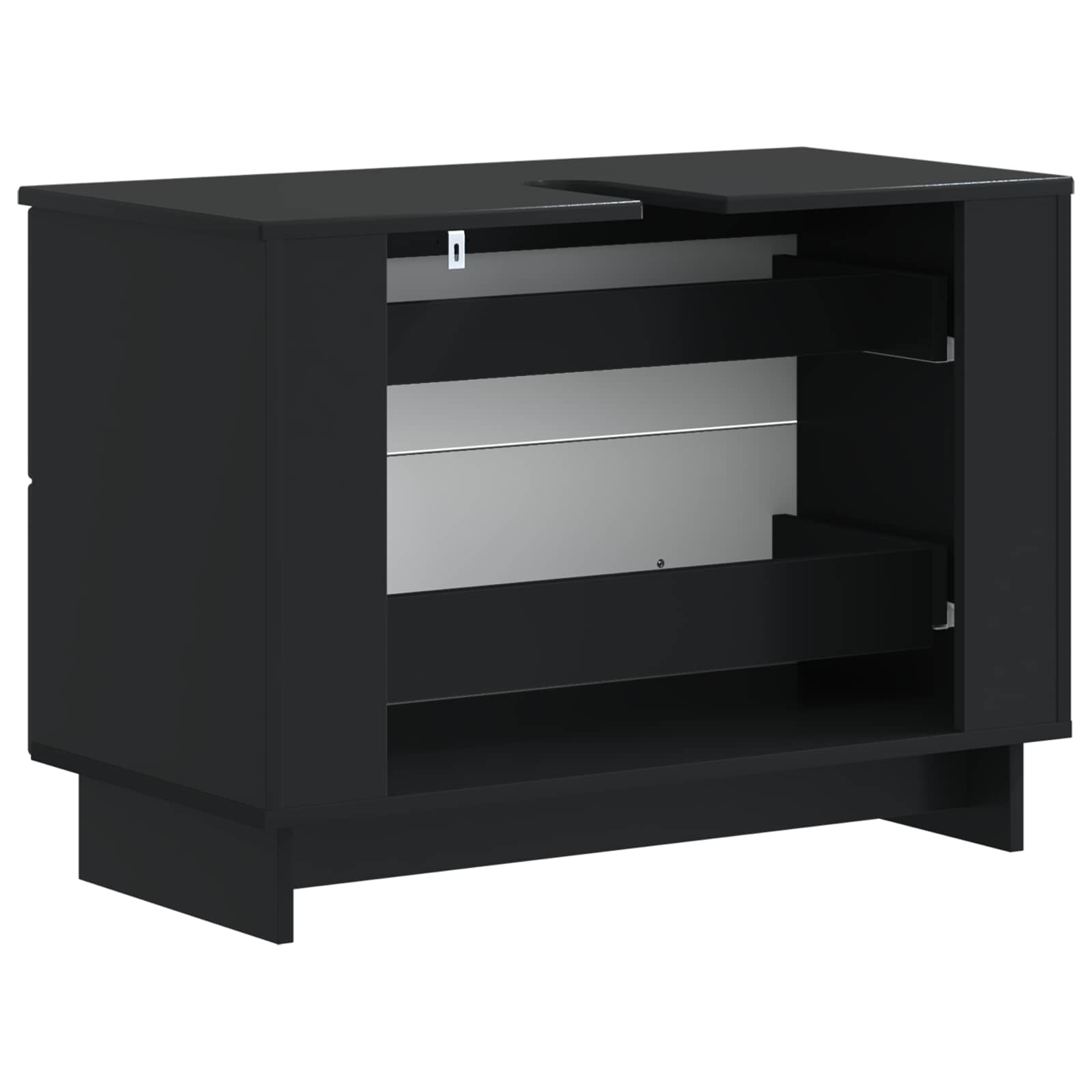 Ντουλάπα Νιπτήρα Mπάνιου EDE Μαύρο 82 x 41 x 59 εκ - Pakobazaar