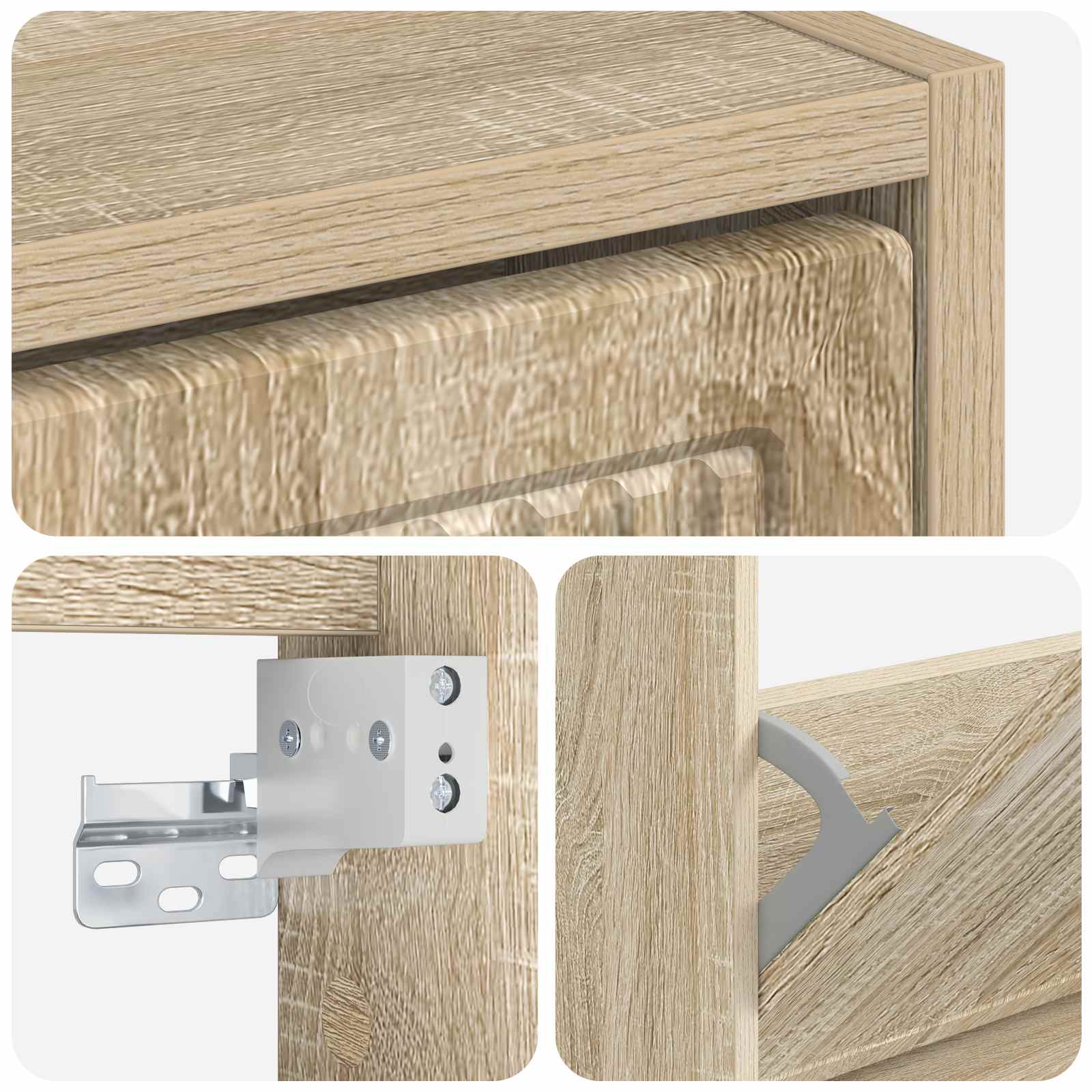 Τοίχου Ντουλάπα Παπουτσιών EDE 71 x 17 x 43 εκ Sonoma Δρυς - Pakobazaar