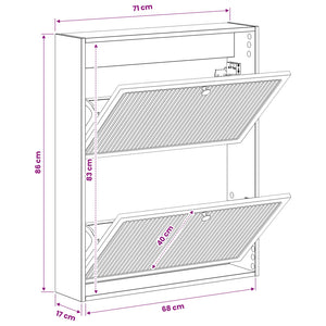 Τοίχου Ντουλάπα Παπουτσιών EDE 71 x 17 x 86 εκ. Sonoma Δρυς - Pakobazaar