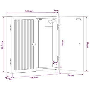 Ντουλάπα Πινάκων Βελών EDE Sonoma Δρυς 52,5 x 10,5 x 53,5 εκ. - Pakobazaar
