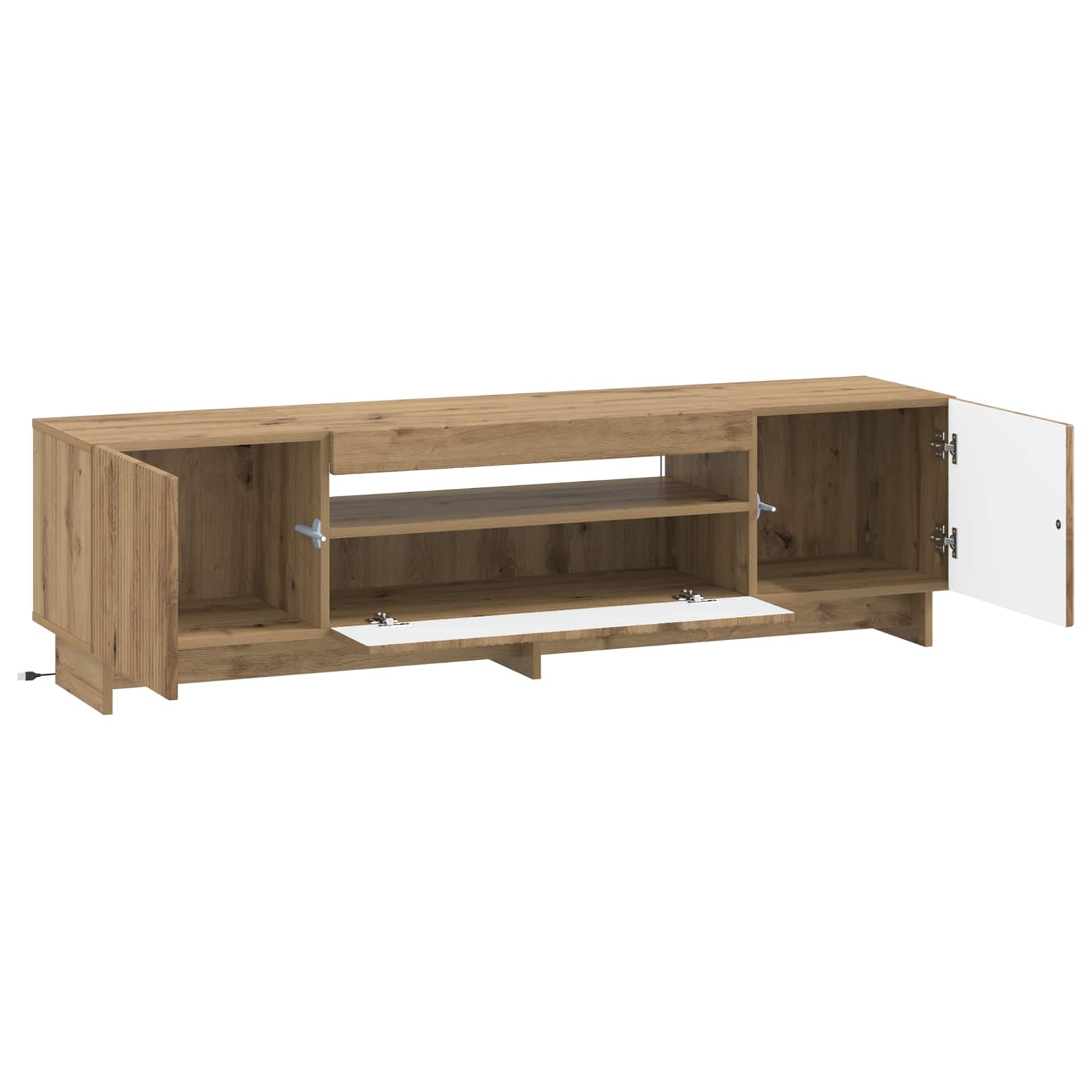 Ντουλάπα LED Τηλεόρασης Artisan Δρυς Επεξεργασμένο Ξύλο - Pakobazaar