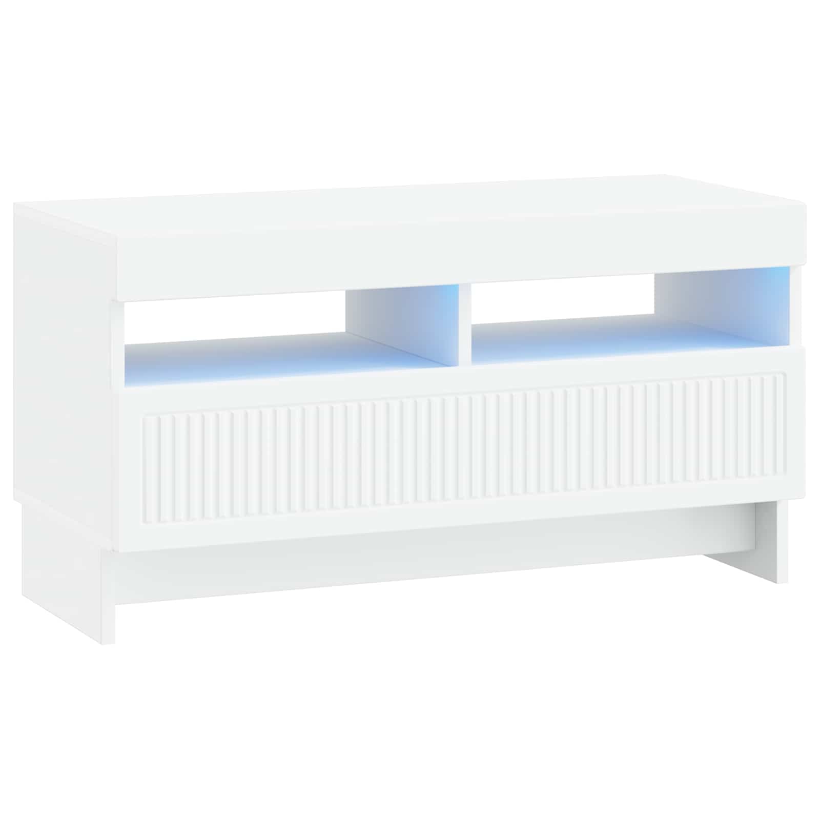 Ντουλάπα LED Τηλεόρασης Λευκό Επεξεργασμένο Ξύλο - Pakobazaar