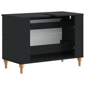 Ντουλάπα Νιπτήρα Mπάνιου ALKMAAR Μαύρο 82 x 41 x 59 εκ - Pakobazaar