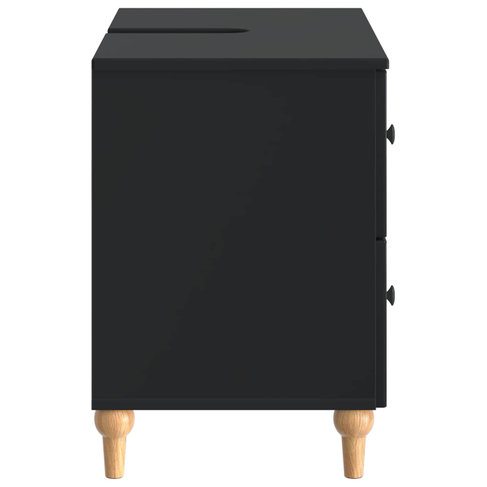 Ντουλάπα Νιπτήρα Mπάνιου ALKMAAR Μαύρο 82 x 41 x 59 εκ - Pakobazaar