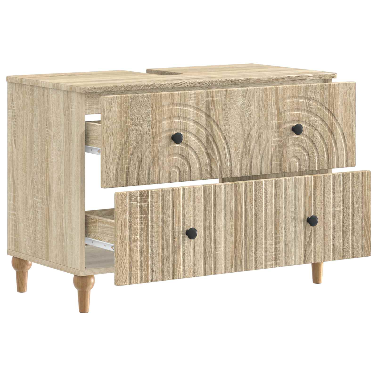 Ντουλάπα Νιπτήρα Mπάνιου ALKMAAR Sonoma Δρυς 82 x 41 x 59 εκ - Pakobazaar