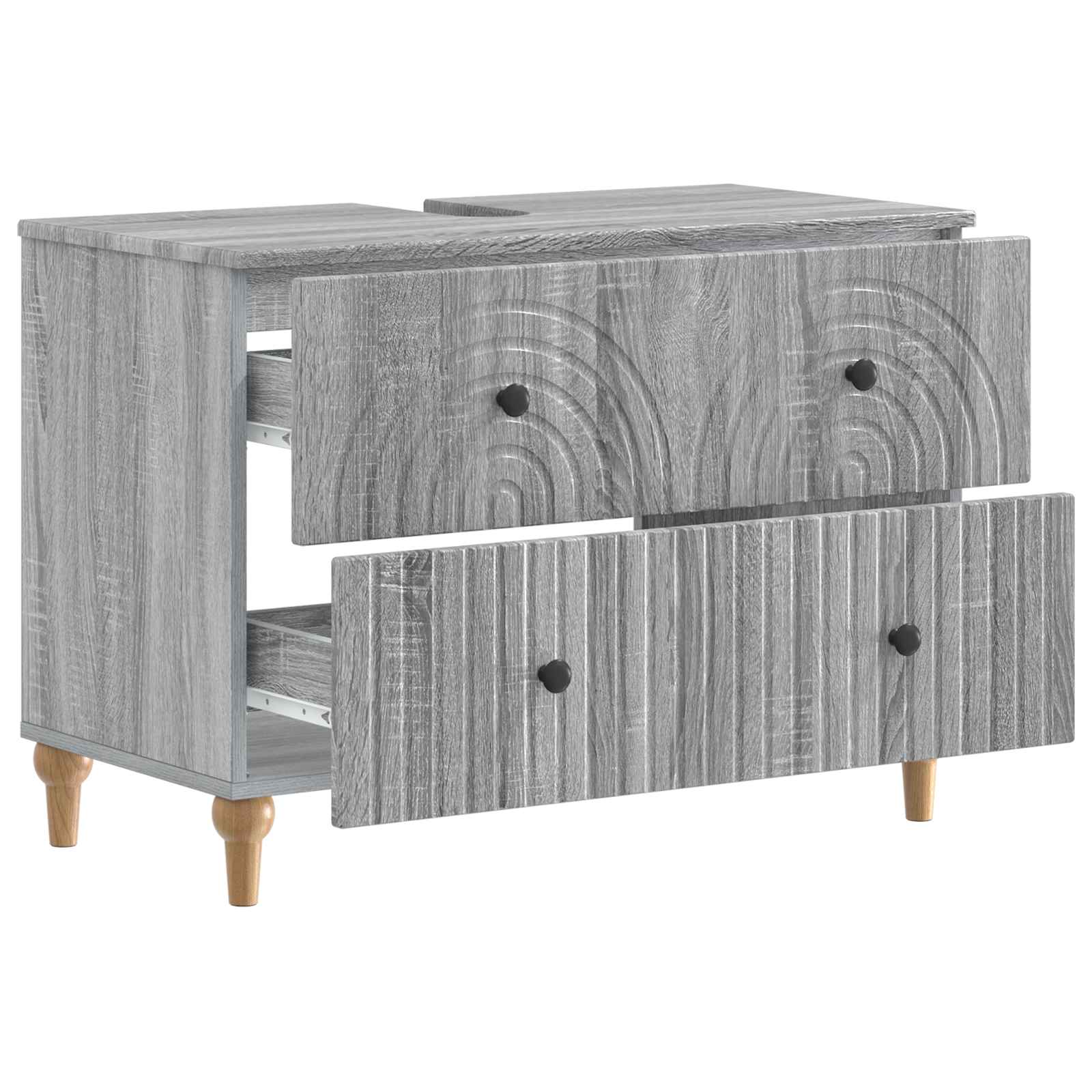 Ντουλάπα Νιπτήρα Mπάνιου ALKMAAR Γκρι Sonoma 82 x 41 x 59 εκ - Pakobazaar