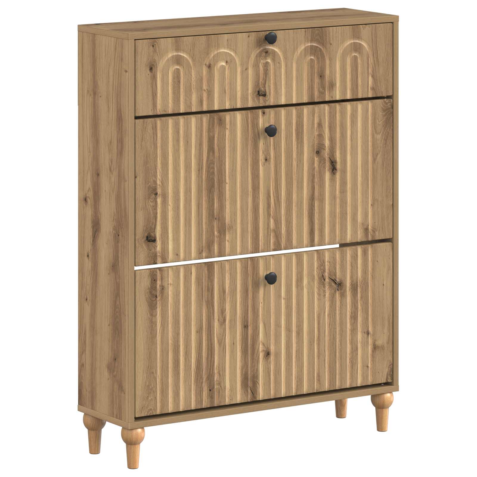 Ντουλάπα Παπουτσιών ALKMAAR 78 x 24 x 103 εκ. Artisan Δρυς - Pakobazaar