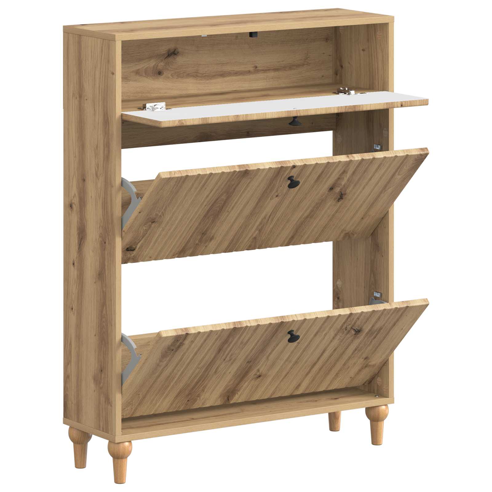 Ντουλάπα Παπουτσιών ALKMAAR 78 x 24 x 103 εκ. Artisan Δρυς - Pakobazaar