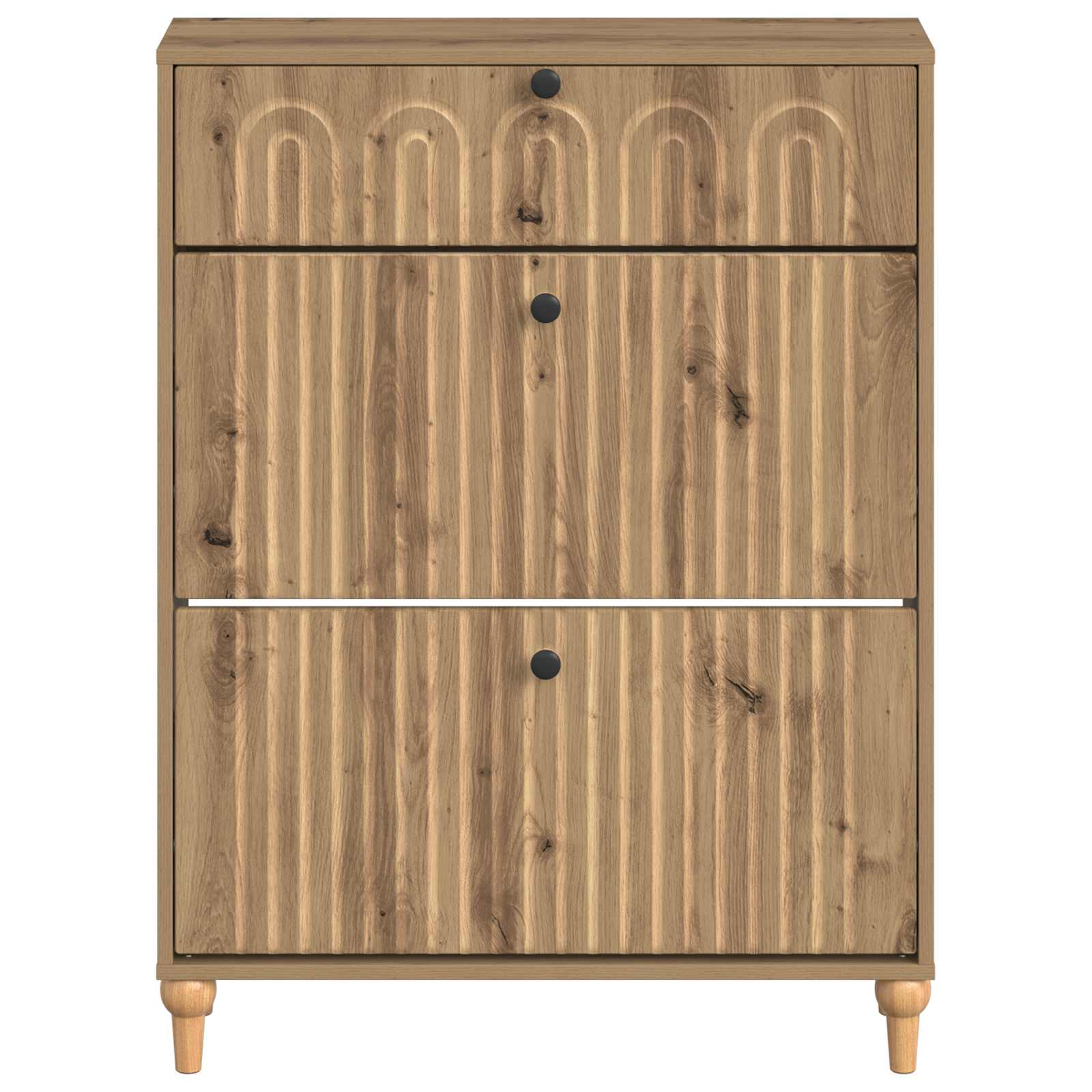 Ντουλάπα Παπουτσιών ALKMAAR 78 x 24 x 103 εκ. Artisan Δρυς - Pakobazaar