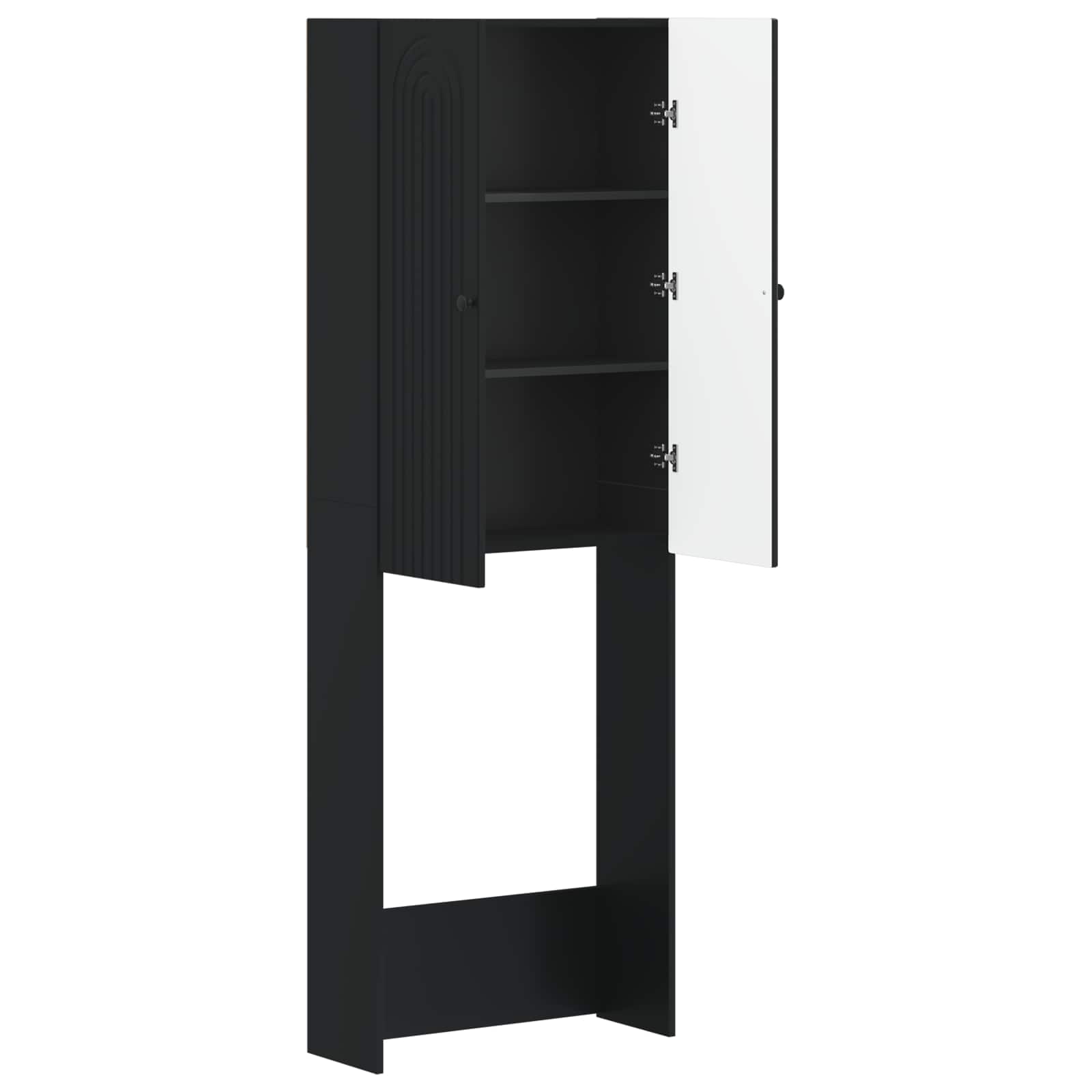 Ντουλάπα τουαλέτας ALKMAAR Μαύρο 66 x 25,5 x 190 εκ. - Pakobazaar