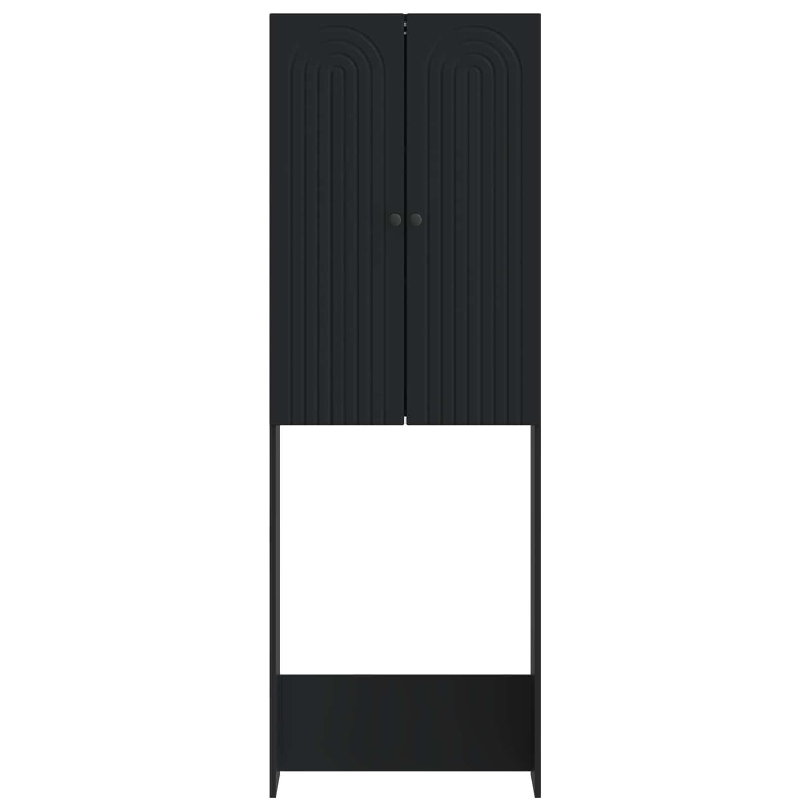 Ντουλάπα τουαλέτας ALKMAAR Μαύρο 66 x 25,5 x 190 εκ. - Pakobazaar