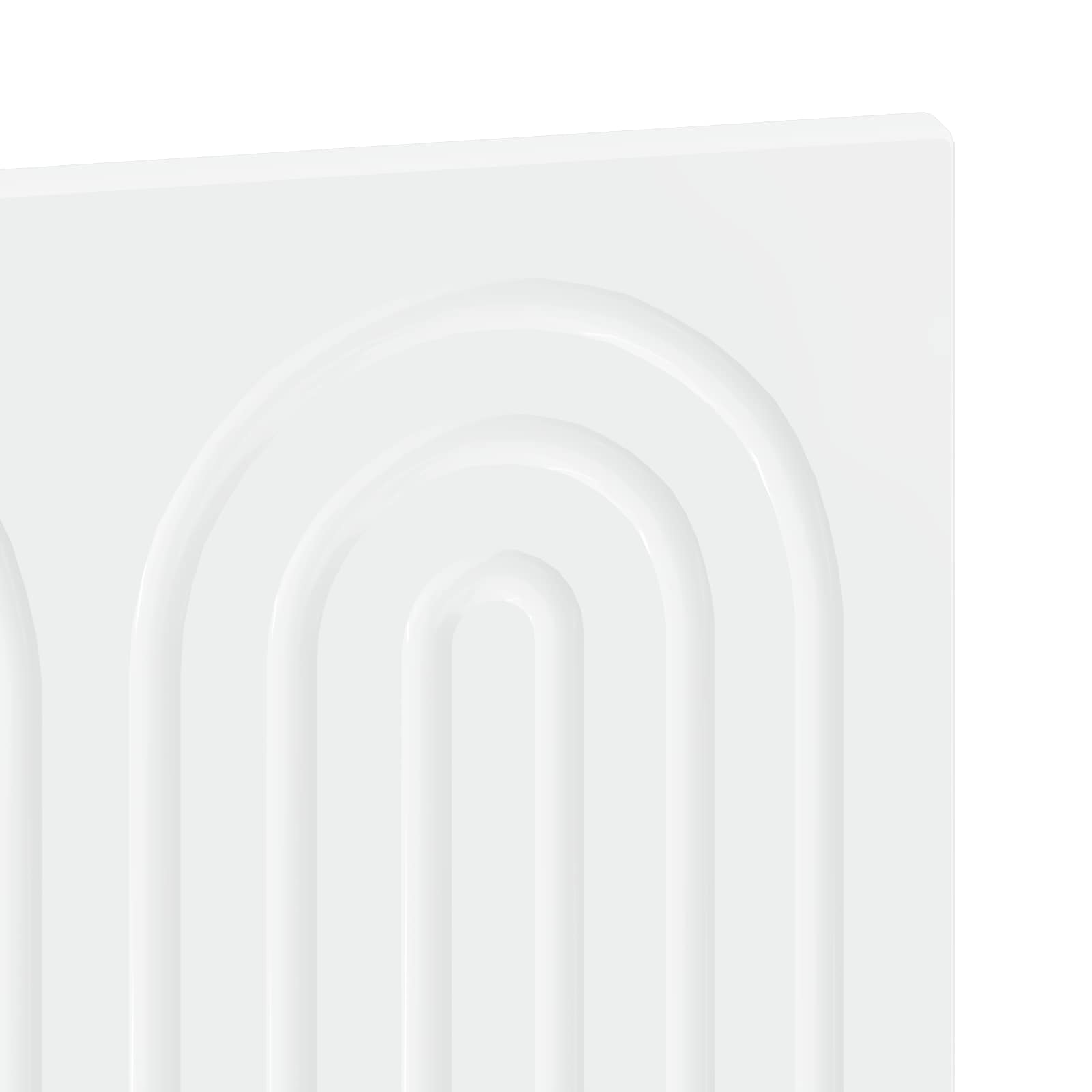 Κεφαλάρι Τοίχου ALKMAAR Γυαλιστερό Λευκό Επεξεργασμένο Ξύλο - Pakobazaar