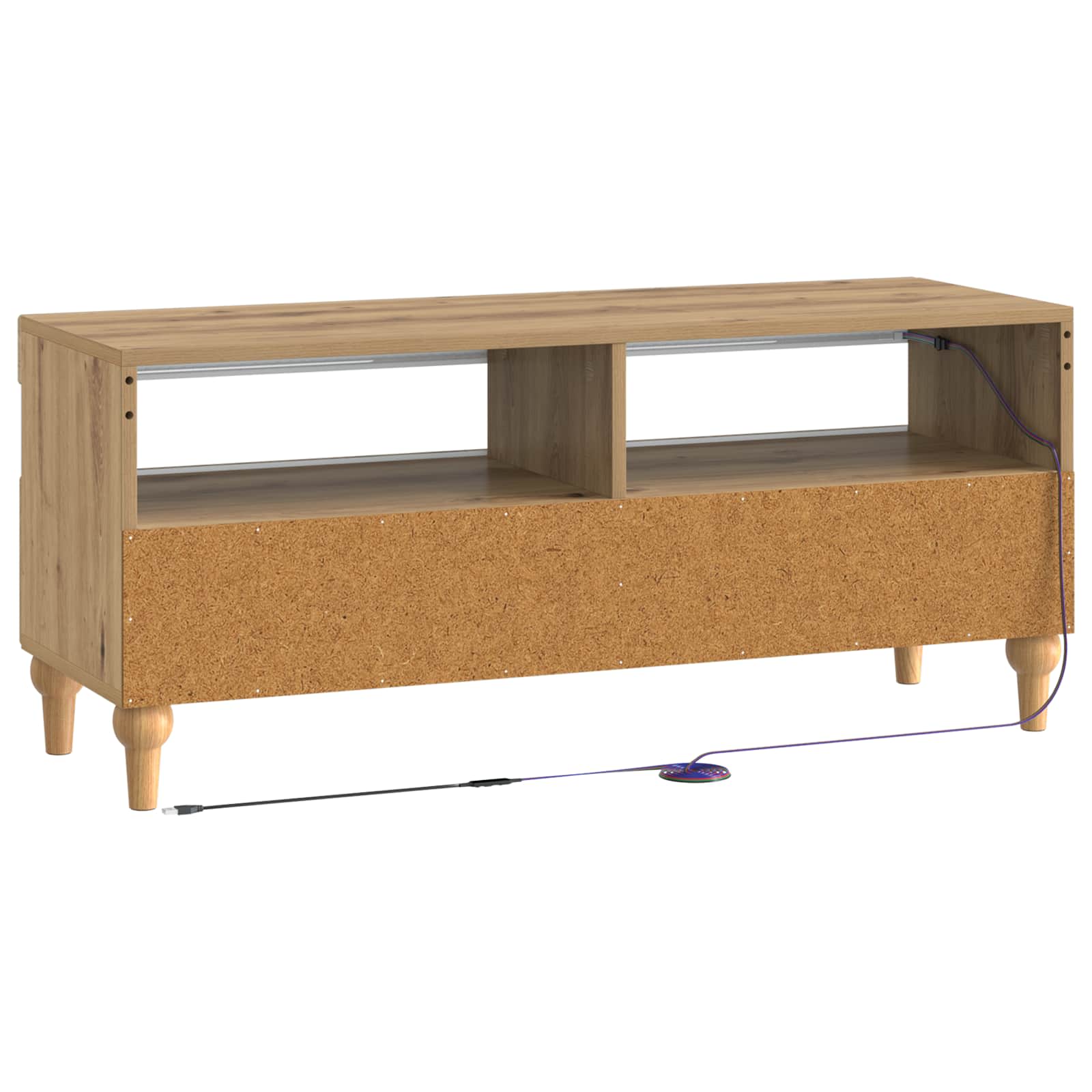 Ντουλάπα LED Τηλεόρασης Artisan Δρυς Επεξεργασμένο Ξύλο - Pakobazaar
