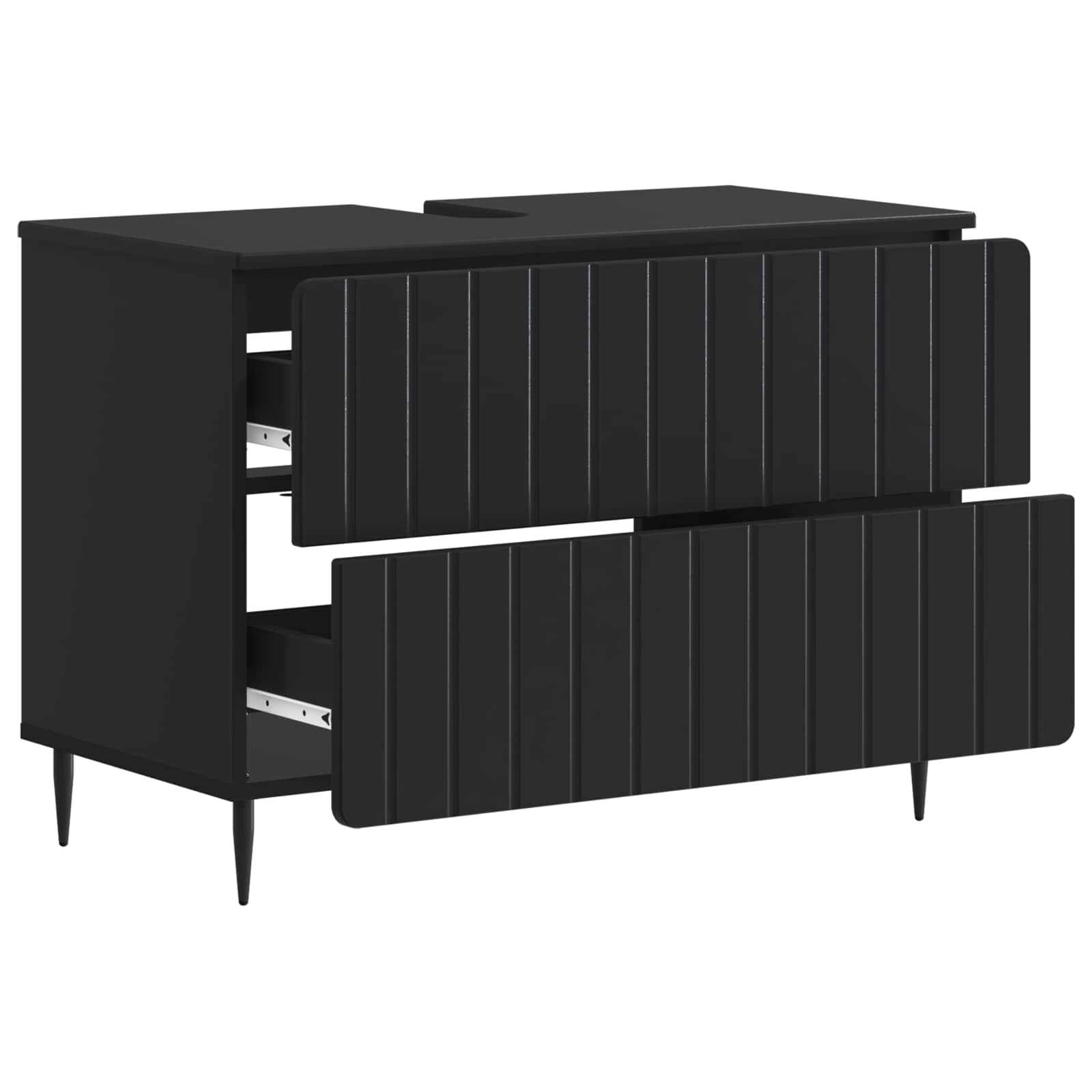 Ντουλάπα Νιπτήρα Mπάνιου ZWOLLE Μαύρο 82 x 41 x 58,5 εκ - Pakobazaar