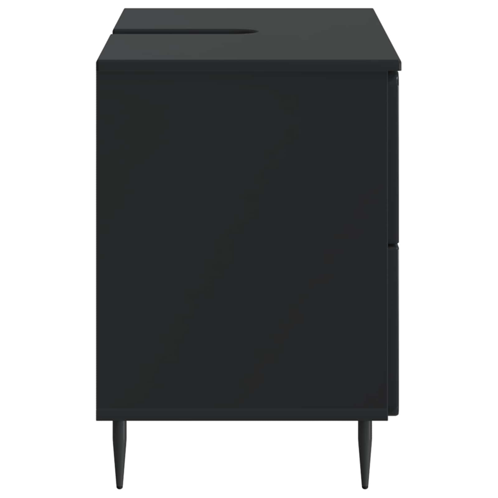 Ντουλάπα Νιπτήρα Mπάνιου ZWOLLE Μαύρο 82 x 41 x 58,5 εκ - Pakobazaar