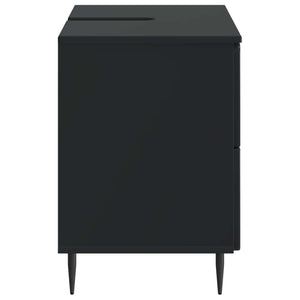 Ντουλάπα Νιπτήρα Mπάνιου ZWOLLE Μαύρο 82 x 41 x 58,5 εκ - Pakobazaar