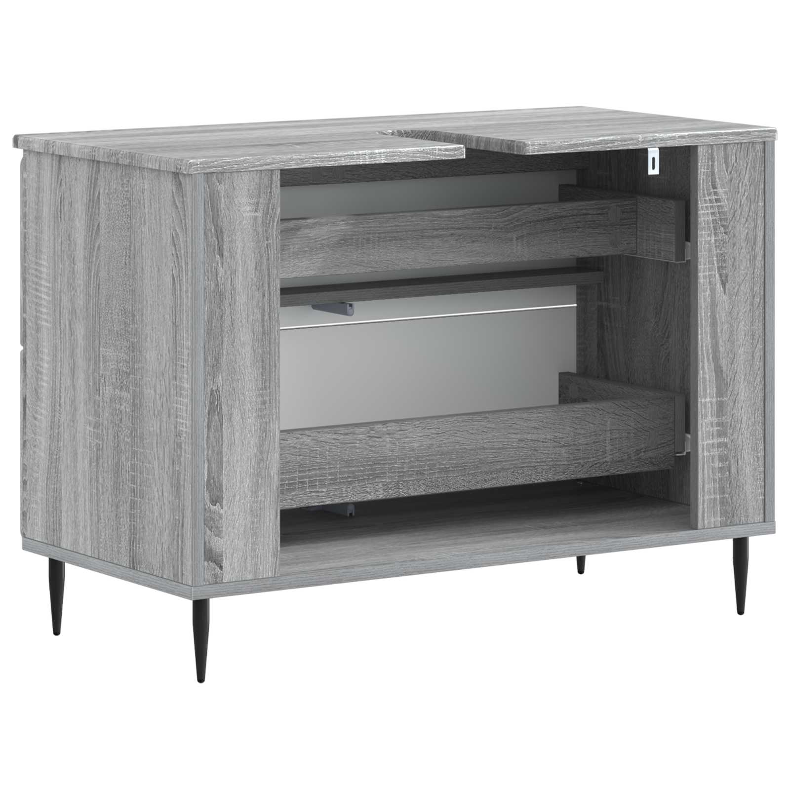 Ντουλάπα Νιπτήρα Mπάνιου ZWOLLE Γκρι Sonoma 82 x 41 x 58,5 εκ - Pakobazaar