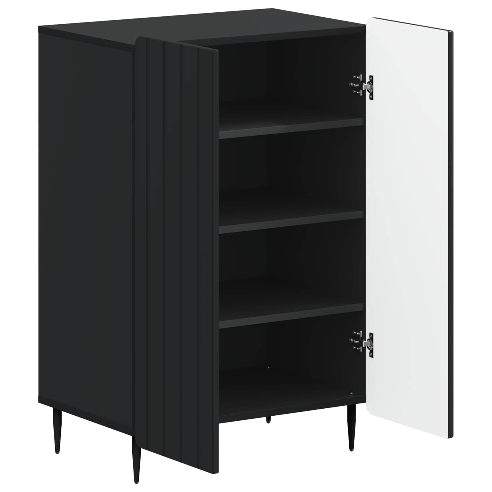 Ντουλάπα Παπουτσιών ZWOLLE 59,5 x 39,5 x 91,5 εκ. Μαύρο - Pakobazaar