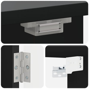 Ντουλάπα Πινάκων Βελών ZWOLLE Μαύρο 52,5 x 10,5 x 57,5 εκ - Pakobazaar