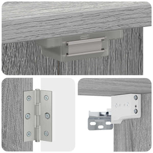 Ντουλάπα Πινάκων Βελών ZWOLLE Γκρι Sonoma 52,5 x 10,5 x 57,5 εκ - Pakobazaar