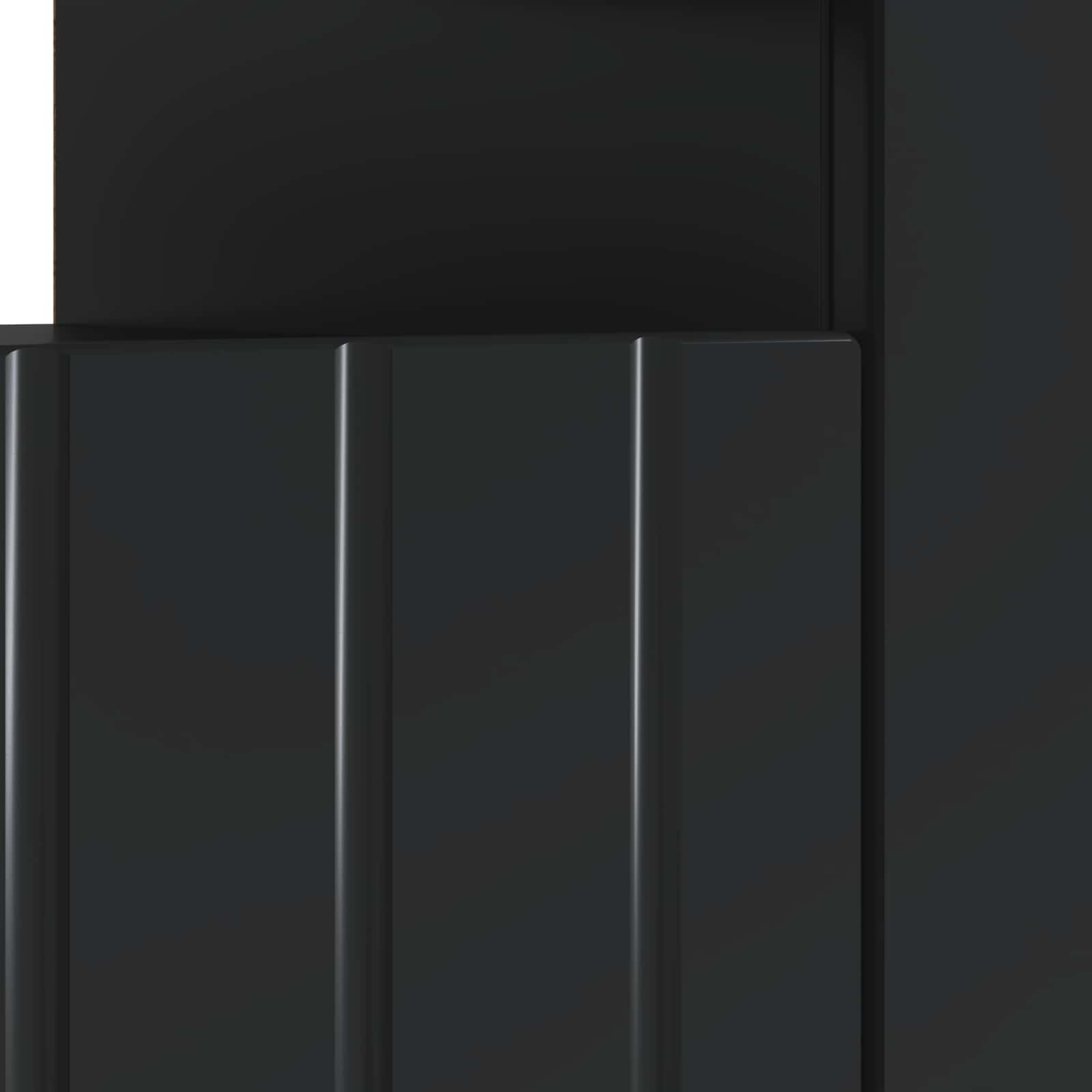 Ντουλάπα LED Τηλεόρασης Μαύρο Επεξεργασμένο Ξύλο - Pakobazaar
