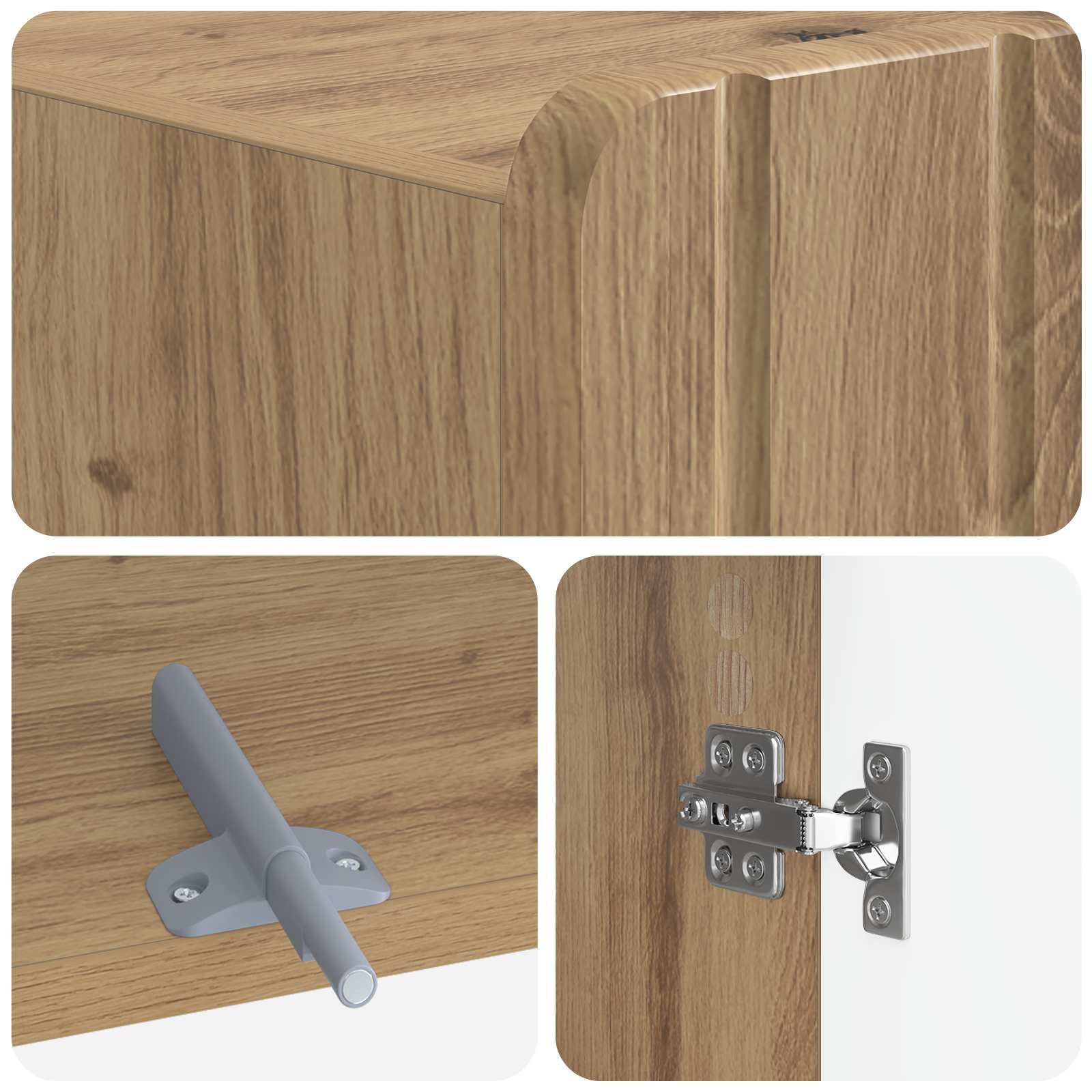 Ντουλάπα τουαλέτας ZWOLLE Artisan Δρυς 66 x 25,5 x 190 εκ. - Pakobazaar