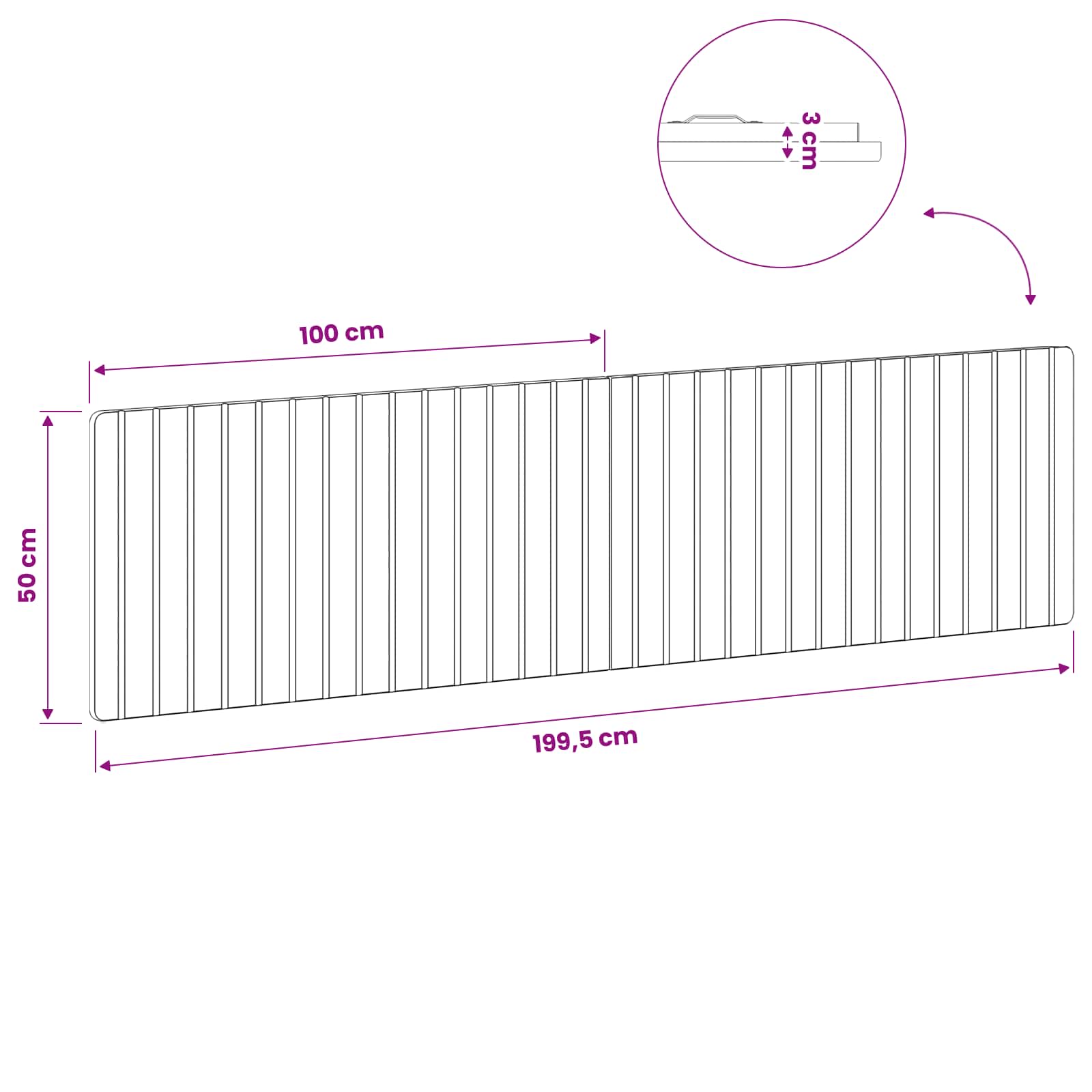 Κεφαλάρι Τοίχου ZWOLLE Γυαλιστερό Λευκό Επεξεργασμένο Ξύλο - Pakobazaar