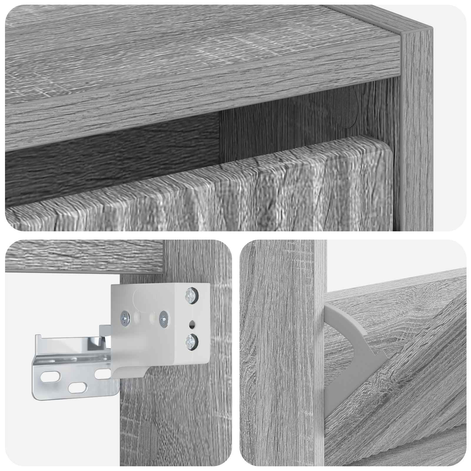 Τοίχου Ντουλάπα Παπουτσιών ARNHEM 71 x 17 x 43 εκ Γκρι Sonoma - Pakobazaar