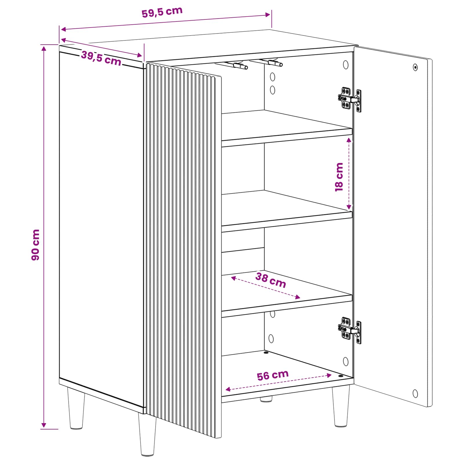 Ντουλάπα Παπουτσιών ARNHEM 59,5 x 39,5 x 90 εκ. Παλαιωμένο ξύλο - Pakobazaar