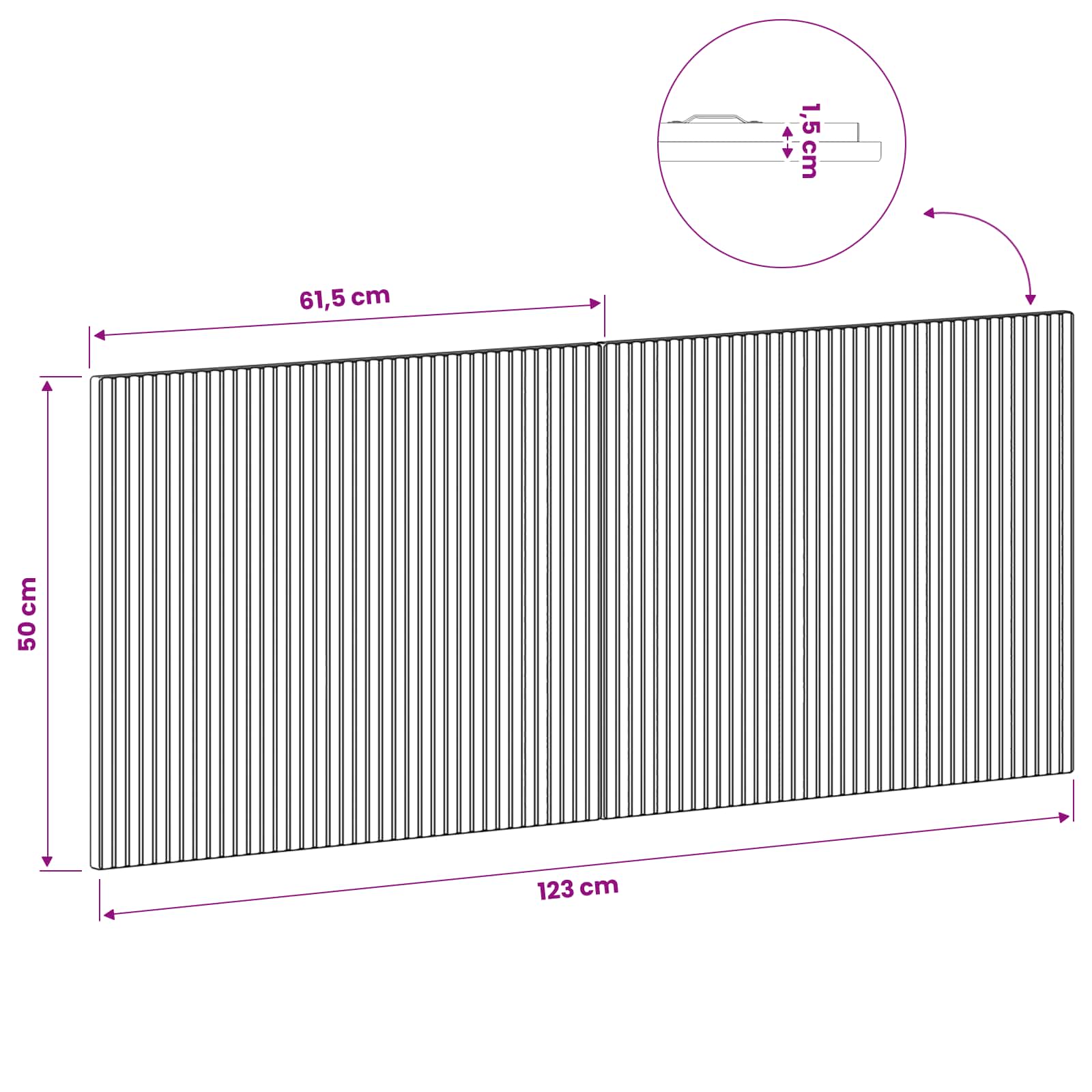 Κεφαλάρι Τοίχου ARNHEM Γκρι Sonoma Επεξεργασμένο Ξύλο - Pakobazaar