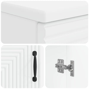 Ντουλάπα Νιπτήρα Mπάνιου HAARLEM Λευκό 59,5 x 31,5 x 59 εκ. - Pakobazaar