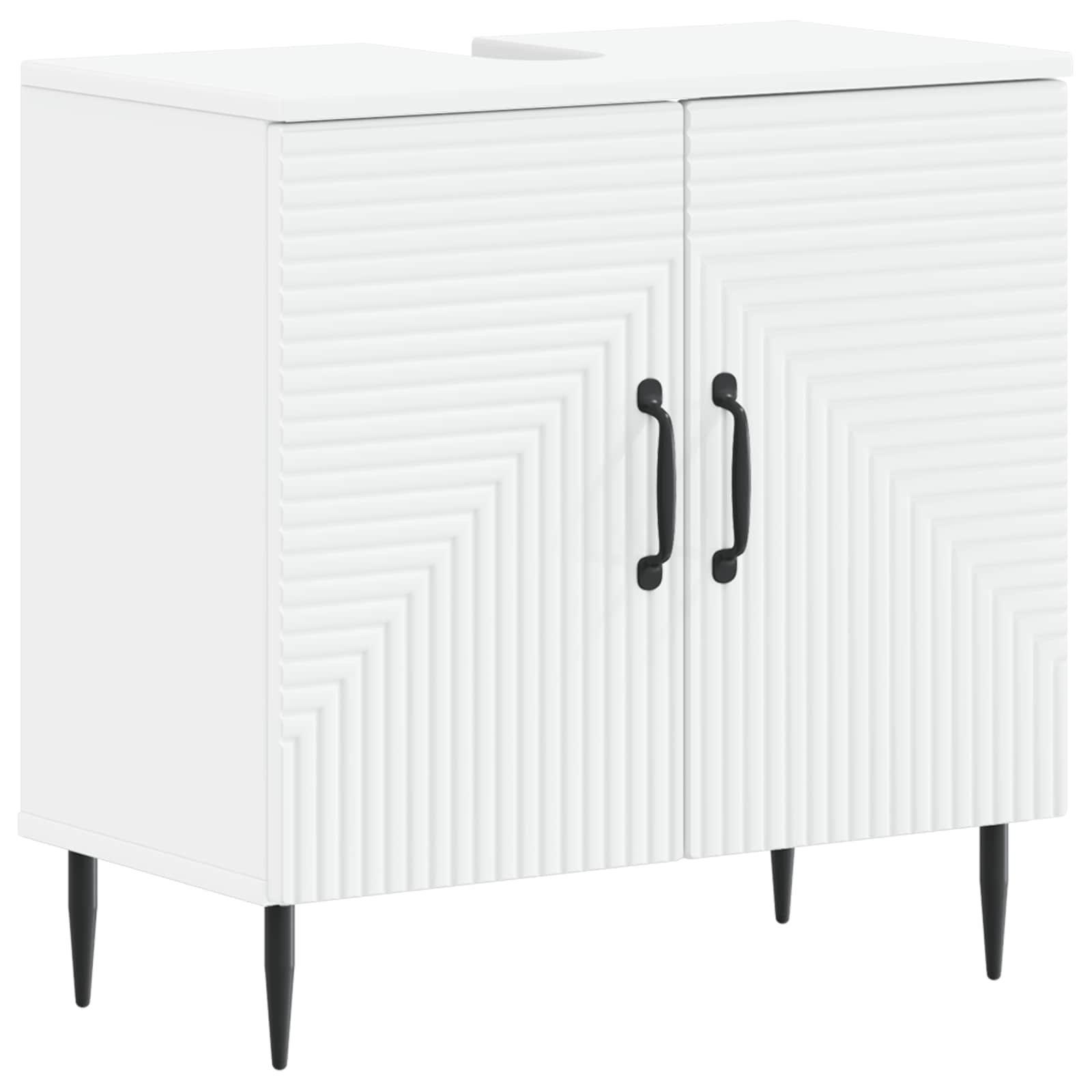 Ντουλάπα Νιπτήρα Mπάνιου HAARLEM Λευκό 59,5 x 31,5 x 59 εκ. - Pakobazaar