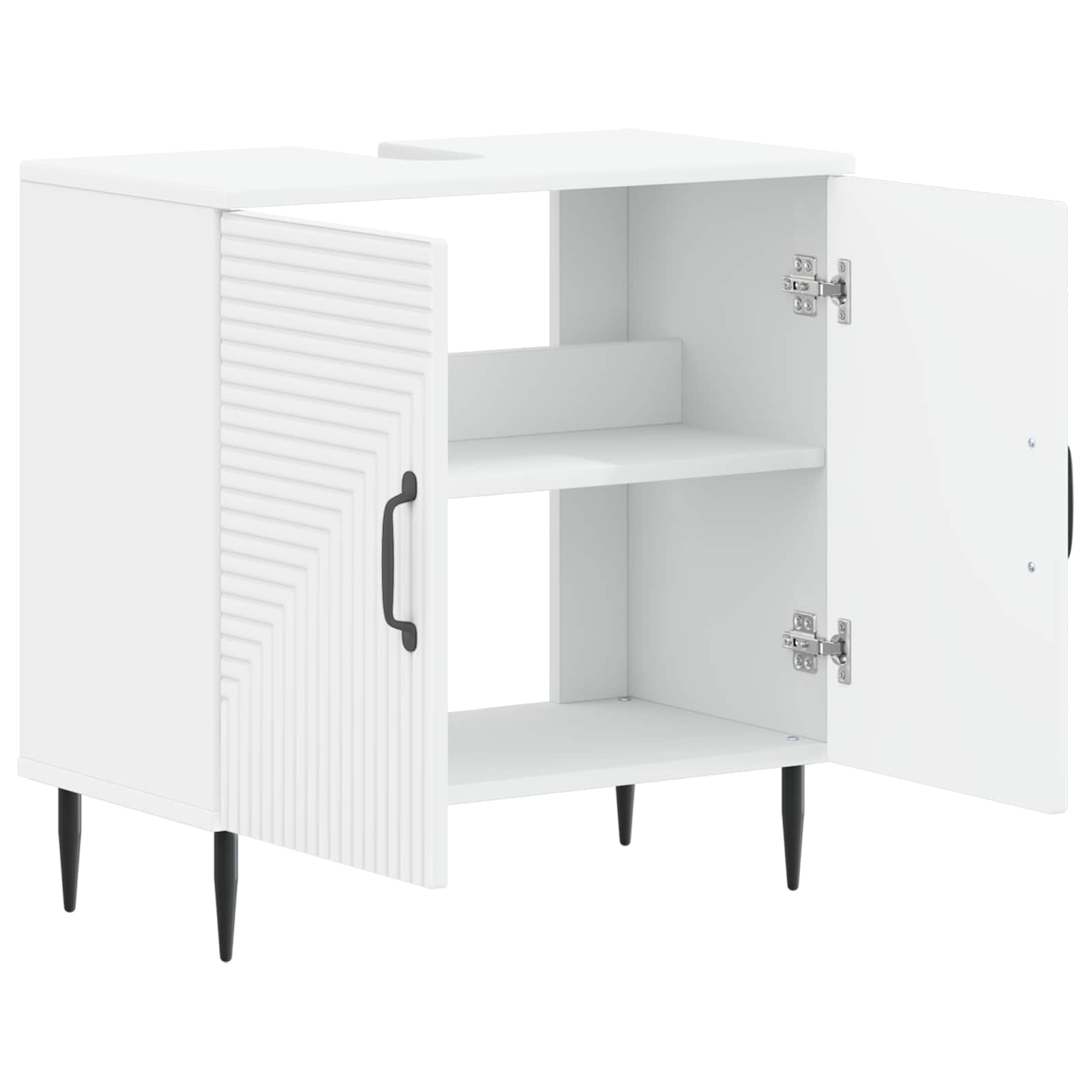 Ντουλάπα Νιπτήρα Mπάνιου HAARLEM Λευκό 59,5 x 31,5 x 59 εκ. - Pakobazaar