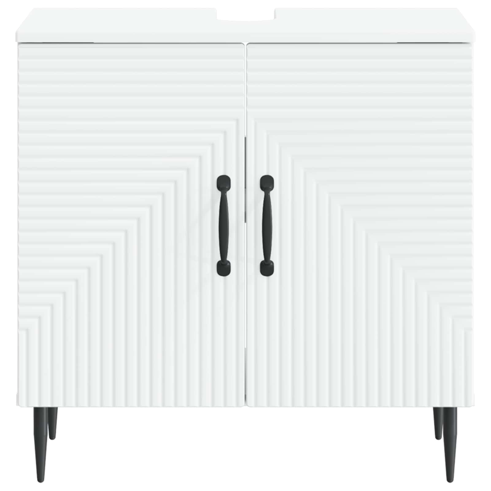 Ντουλάπα Νιπτήρα Mπάνιου HAARLEM Λευκό 59,5 x 31,5 x 59 εκ. - Pakobazaar