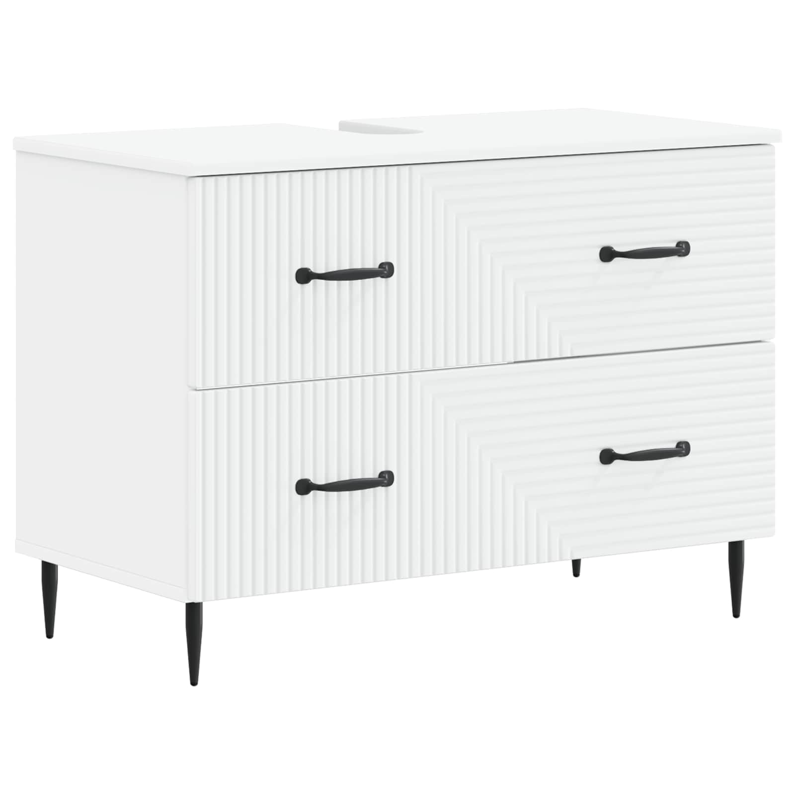 Ντουλάπα Νιπτήρα Mπάνιου HAARLEM Λευκό 82 x 41 x 58,5 εκ - Pakobazaar