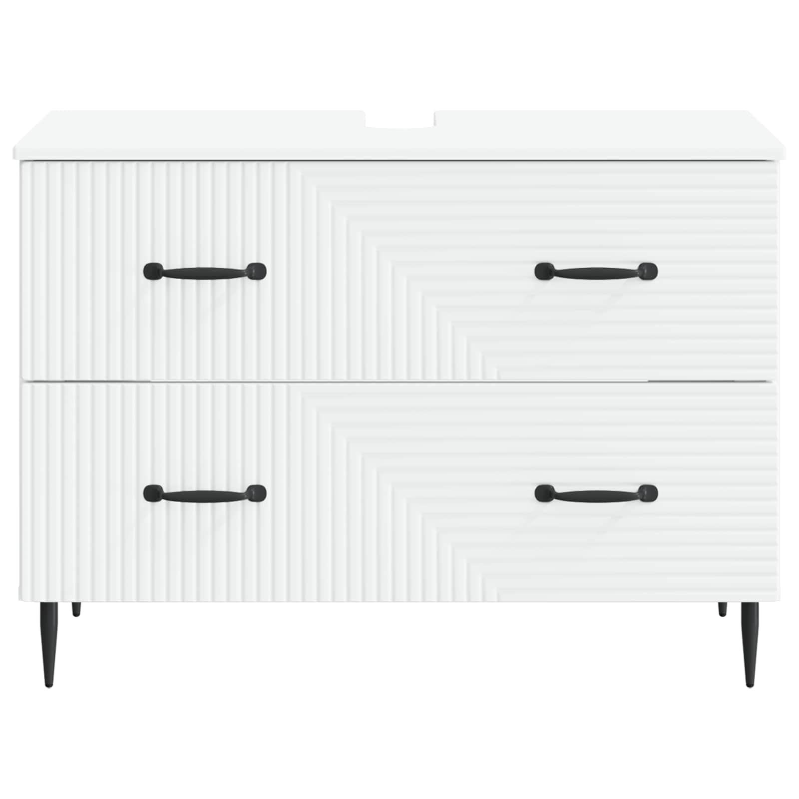 Ντουλάπα Νιπτήρα Mπάνιου HAARLEM Λευκό 82 x 41 x 58,5 εκ - Pakobazaar