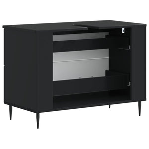 Ντουλάπα Νιπτήρα Mπάνιου HAARLEM Μαύρο 82 x 41 x 58,5 εκ - Pakobazaar