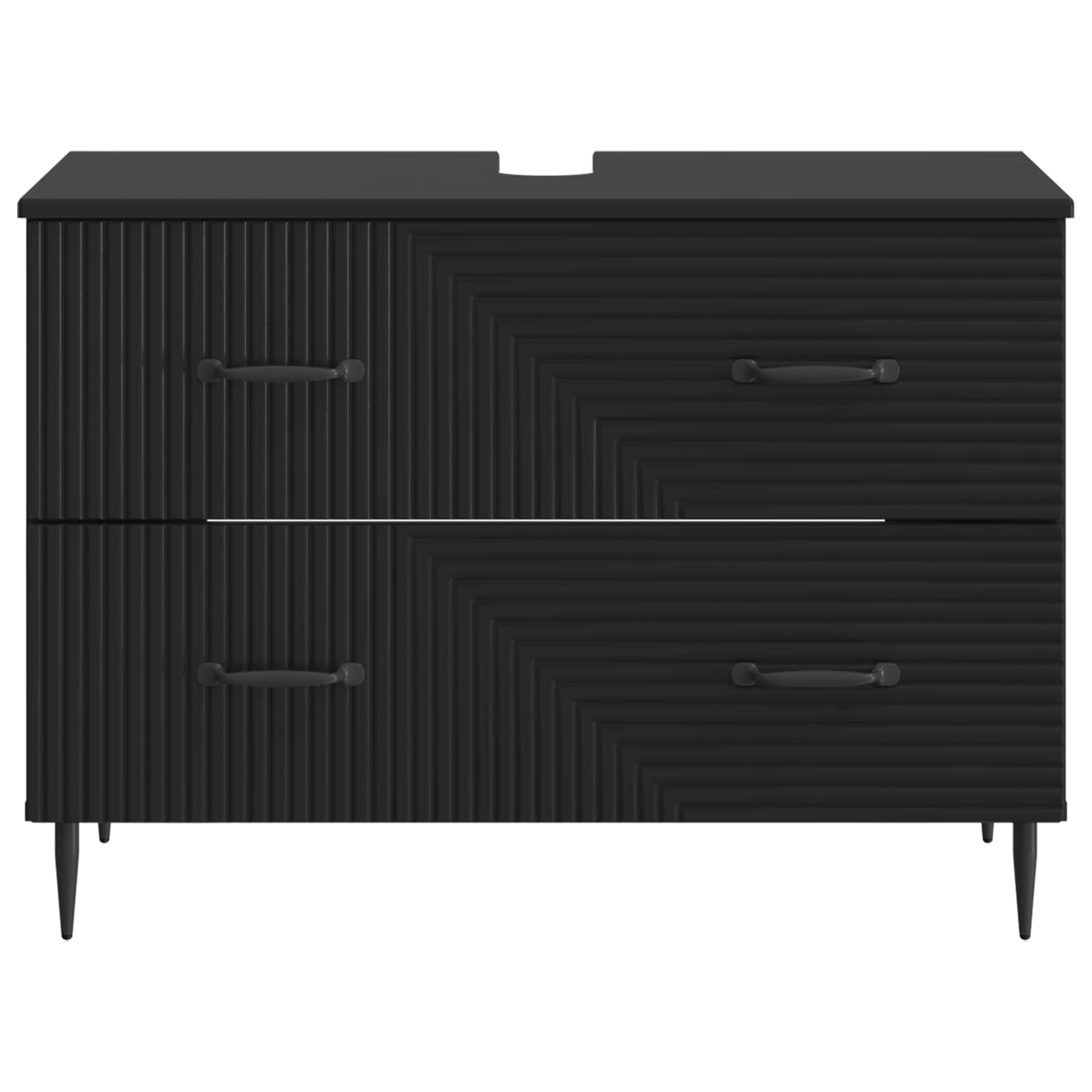 Ντουλάπα Νιπτήρα Mπάνιου HAARLEM Μαύρο 82 x 41 x 58,5 εκ - Pakobazaar