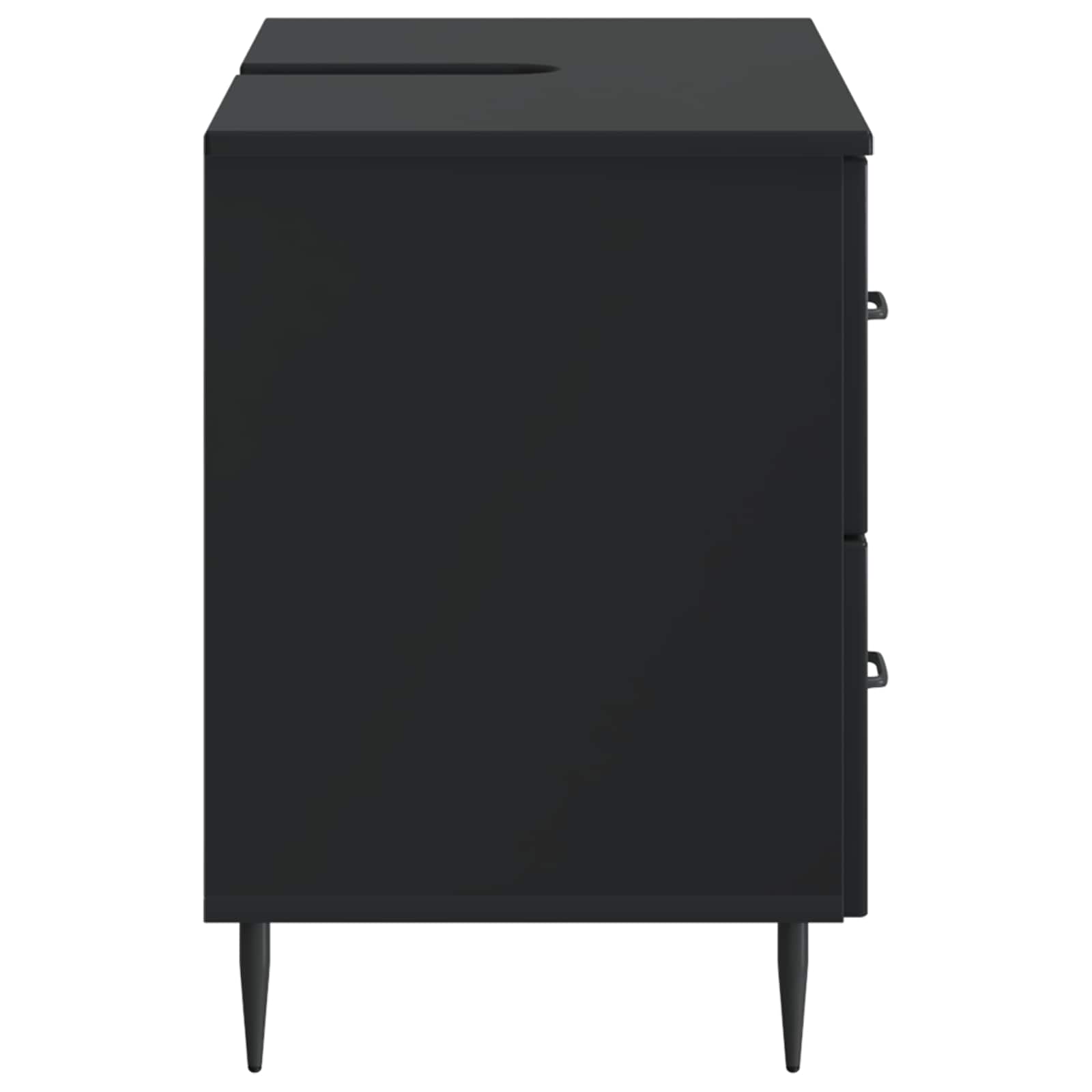 Ντουλάπα Νιπτήρα Mπάνιου HAARLEM Μαύρο 82 x 41 x 58,5 εκ - Pakobazaar
