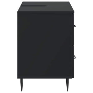 Ντουλάπα Νιπτήρα Mπάνιου HAARLEM Μαύρο 82 x 41 x 58,5 εκ - Pakobazaar