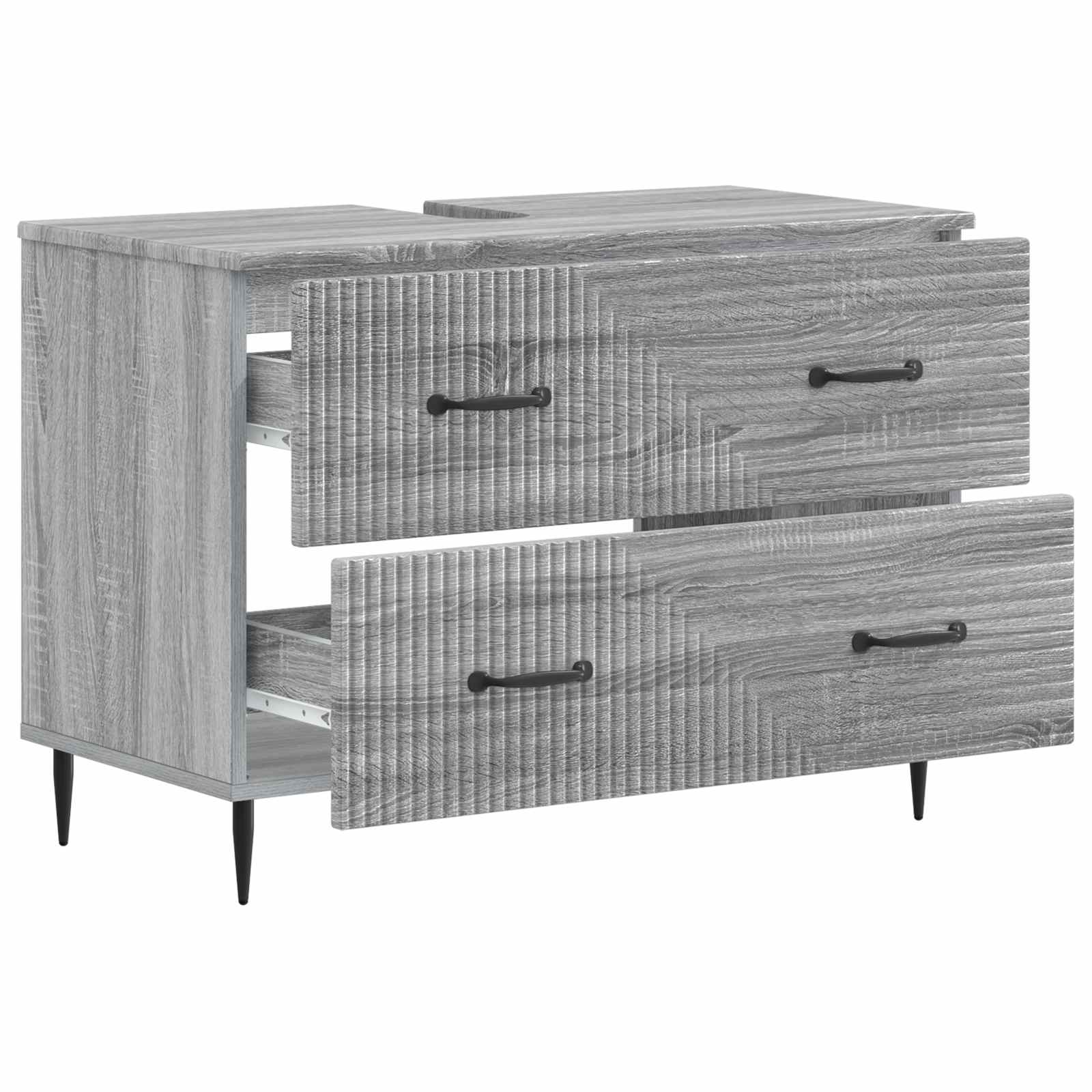 Ντουλάπα Νιπτήρα Mπάνιου HAARLEM Γκρι Sonoma 82 x 41 x 58,5 εκ - Pakobazaar