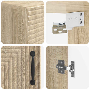 Ντουλάπα τοίχου μπάνιου HAARLEM Sonoma Δρυς 30 x 31 x 59 εκ. - Pakobazaar