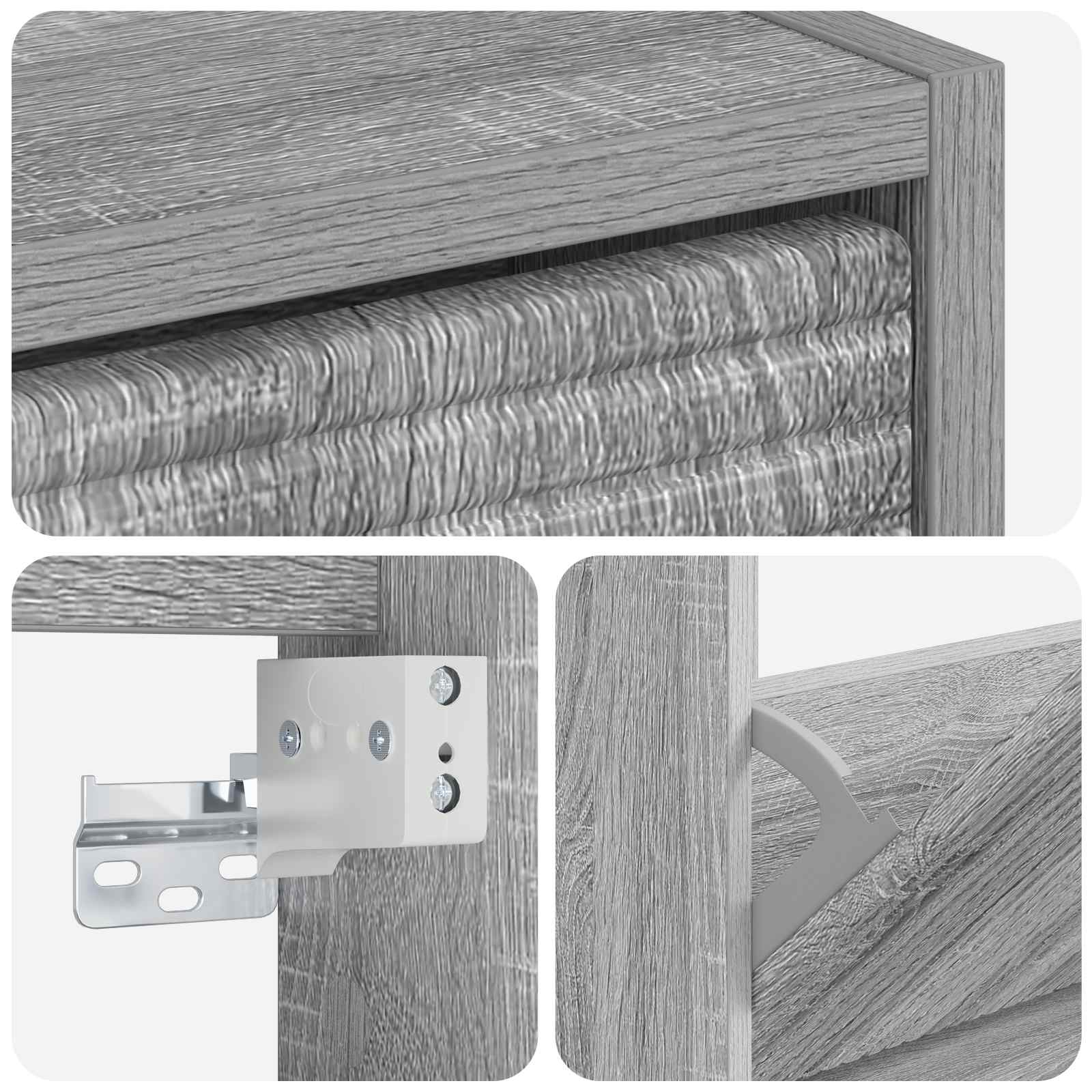 Τοίχου Ντουλάπα Παπουτσιών HAARLEM 71 x 17 x 43 εκ Γκρι Sonoma - Pakobazaar