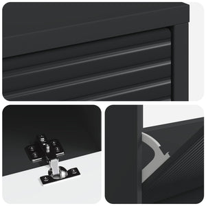 Ντουλάπα Παπουτσιών HAARLEM 78 x 24 x 103 εκ. Μαύρο - Pakobazaar